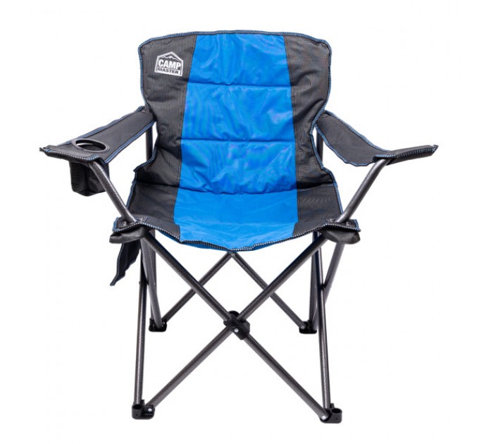 Крісло туристичне розкладне 58*94*95 см з підсклянником, синій