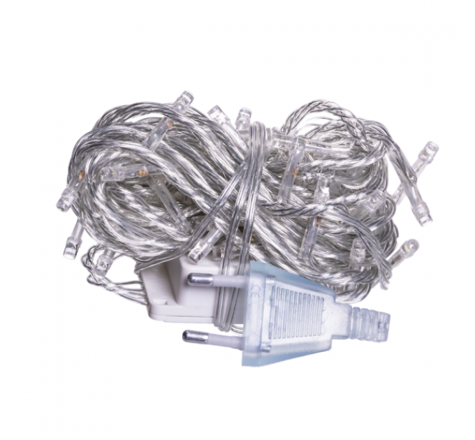 Гірлянда Нитка 50 LED 6 м прозора, жовтий