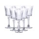 Набір келихів для вина 6 штук по 225 мл на ніжці під кришталь, прозорий