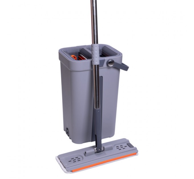 Комплект для прибирання швабра плоска та відро з віджимом
