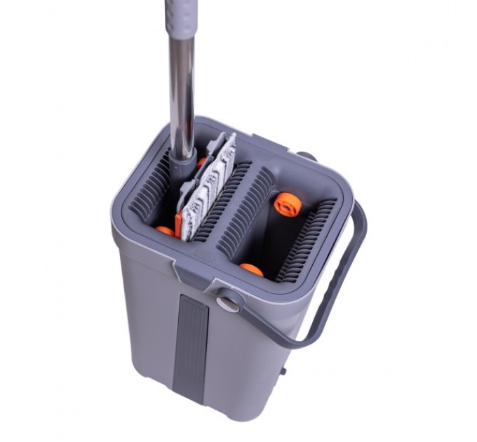 Комплект для прибирання швабра плоска та відро з віджимом