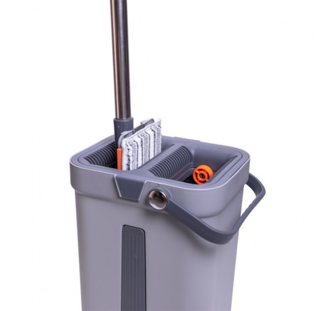 Комплект для прибирання швабра плоска та відро з віджимом