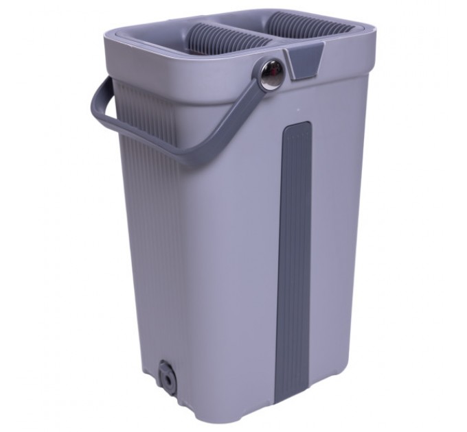 Комплект для прибирання швабра плоска та відро з віджимом