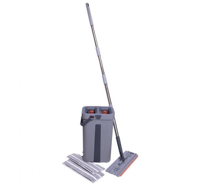 Комплект для прибирання швабра плоска та відро з віджимом Комплект для прибирання швабра плоска та відро з віджимом