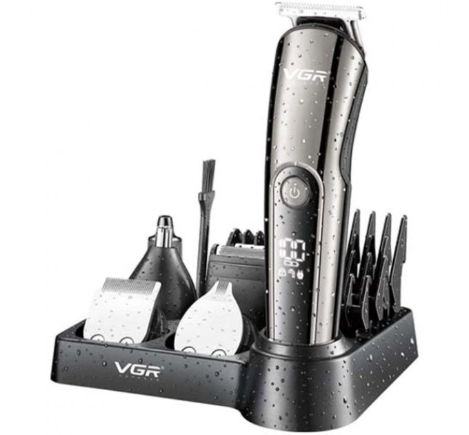 Набір для стрижки VGR V-107 акумуляторний, сріблястий Набір для стрижки VGR V-107 акумуляторний, сріблястий