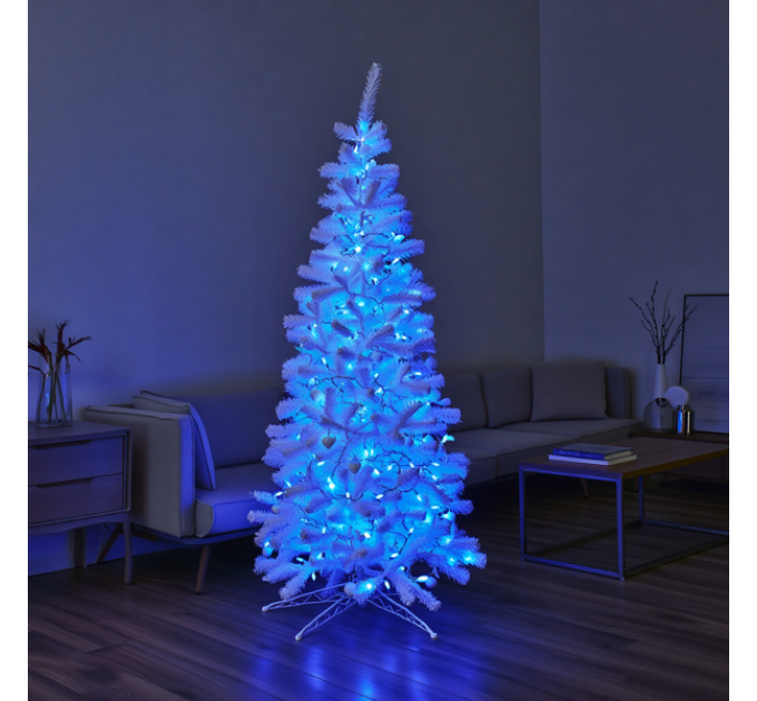 Гірлянда Нитка вулична 1000 LED 100 м біла, синій