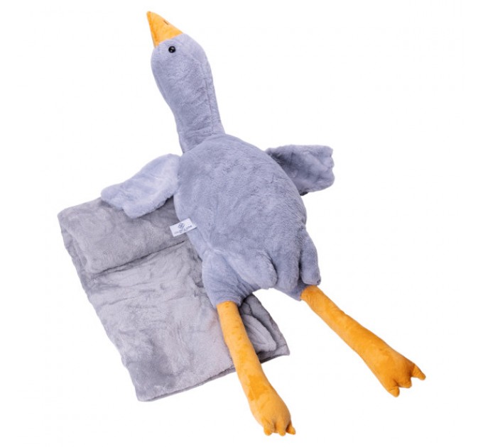 Гусь-обнімусь 3в1 плед подушка-іграшка, сірий
