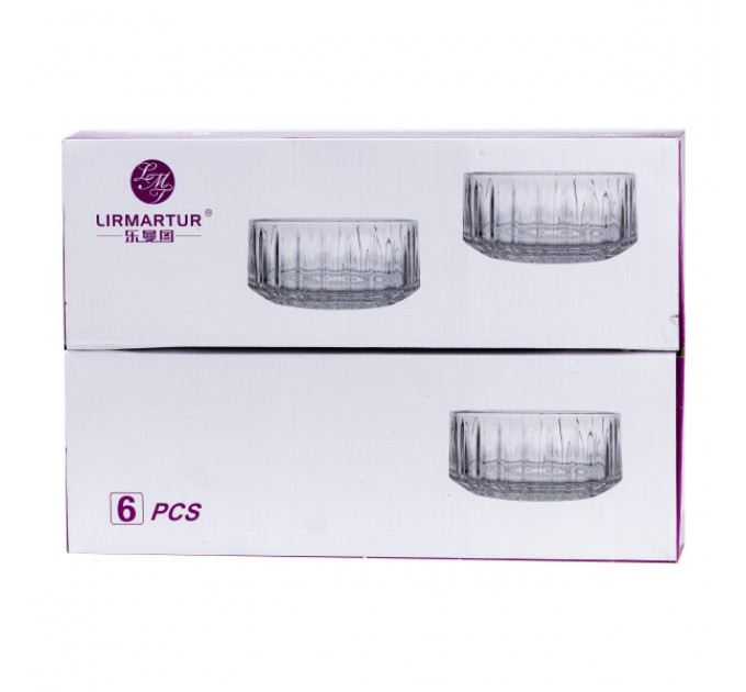 Набір піал скляних Lirmartur 6 шт, прозорий