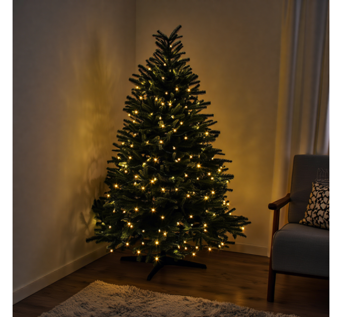 Гірлянда Нитка 180 LED 18 м чорна, жовтий