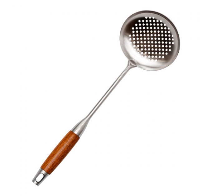 Шумівка кухонна Generous з нержавіючої сталі з дерев'яною ручкою
