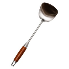 Лопатка для глаза Generous из нержавеющей стали с деревянной ручкой