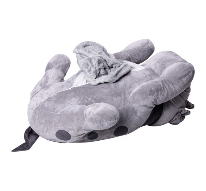 Іграшка-подушка з пледом Шарпей 120*160 см, сірий
