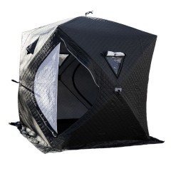 Намет-куб для зимової риболовлі тришаровий 210*210*210 см, чорний
