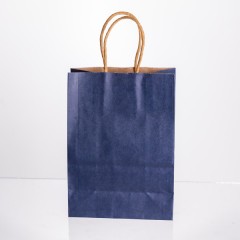 Подарунковий пакет крафтовий 15*8*21 см 12 штук в упаковці, синій