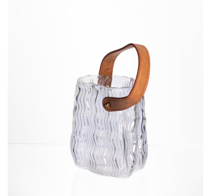 Ваза для квітів та декору Top Home 800 мл, прозорий