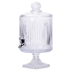 Лимонадниця скляна Vintage на 4.5 л на квадратній ніжці