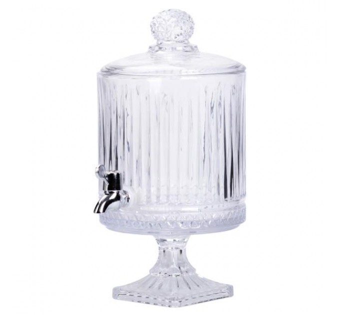 Лимонадниця скляна Vintage на 4.5 л на квадратній ніжці