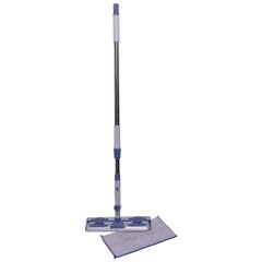 Швабра для вікон з телескопічною ручкою та поворотною голівкою 145 см