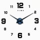 Годинник 3-D настінний 10 см безкаркасний, чорний
