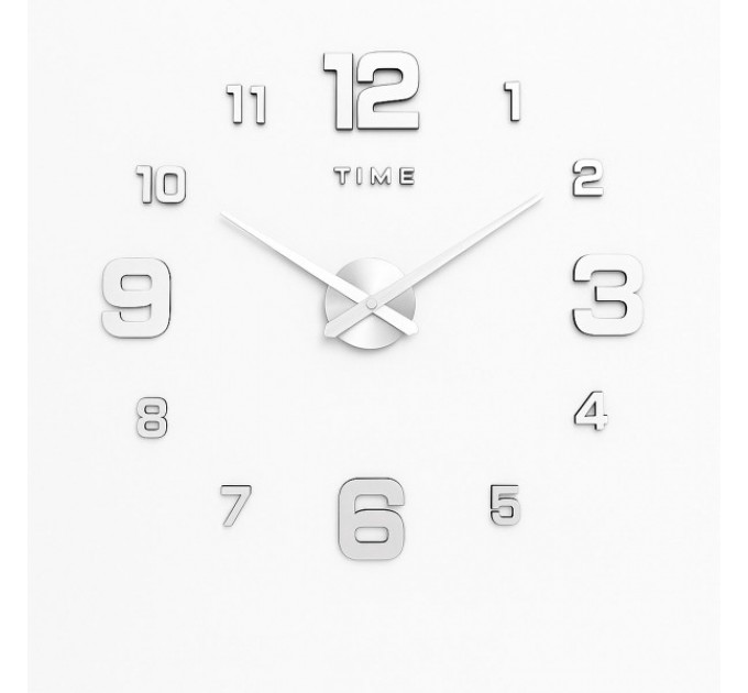 Часы 3-D настенные 10 см бескаркасные, серебро Часы 3-D настенные 10 см бескаркасные, серебро