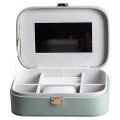 Скринька-органайзер для прикрас з накидним замком 20х14х7 см, оливковий