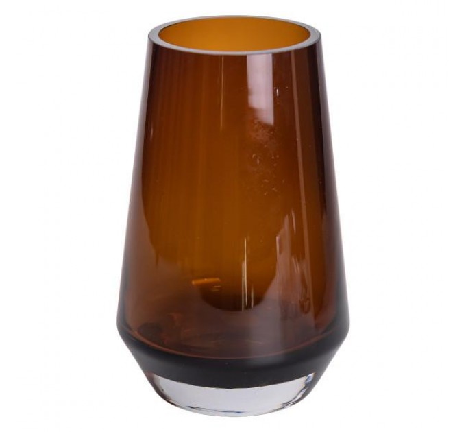 Ваза для цветов стеклянная Botanica 22 см, коричневый