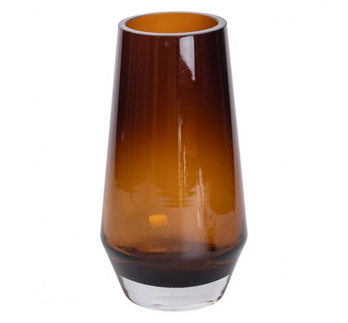 Ваза для квітів скляна Botanica 26 см, коричневий