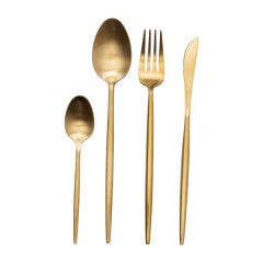 Набір столових приборів Elit із нержавіючої сталі на 6 персон, матова бронза