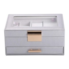 Скринька-органайзер для прикрас 23х17х11см, сірий