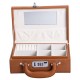 Кейс-органайзер для украшений с кодовым замком 24х16х9,5 см, терракот