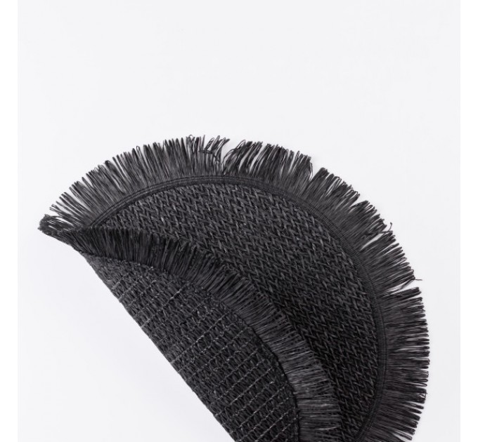 Килимок для сервірування столу Fringe 38 см, чорний