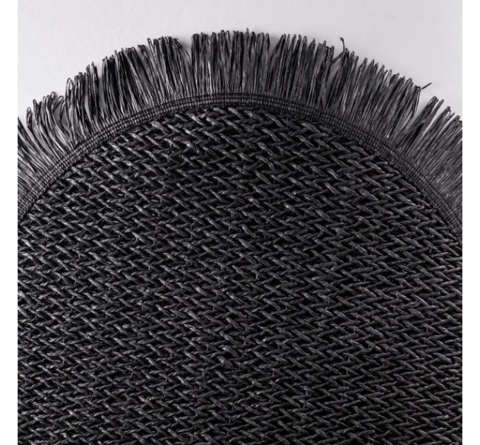 Килимок для сервірування столу Fringe 38 см, чорний