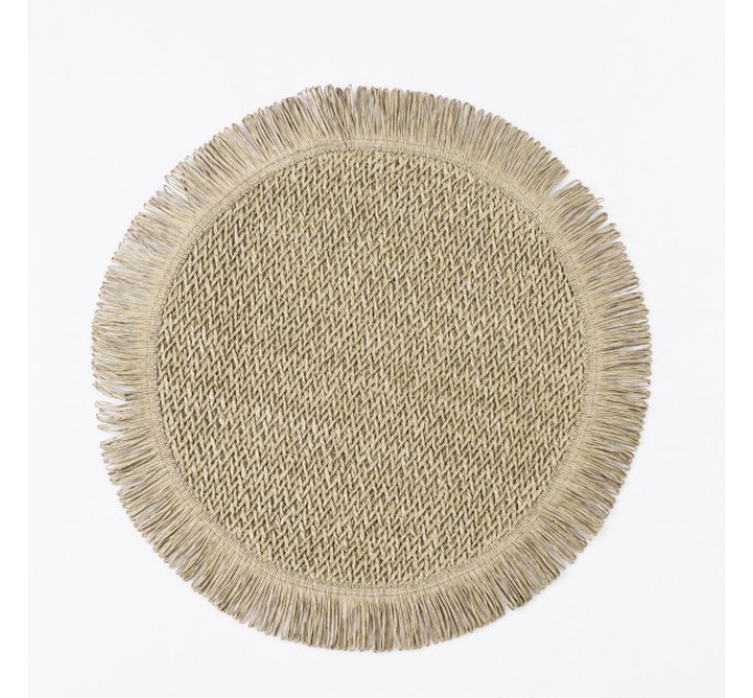 Коврик для сервировки стола Fringe 38 см, оливковый