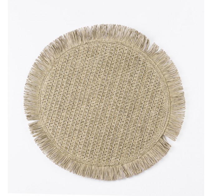 Коврик для сервировки стола Fringe 38 см, оливковый