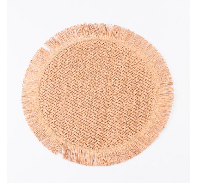 Килимок для сервірування столу Fringe 38 см, пісочний