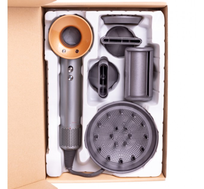 Фен стайлер для волосся 5 в 1 Supersonic Premium 1600 Вт 5 насадок,золото