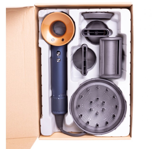 Фэн-стайлер для волос 6 в 1 Supersonic Premium 1600 Вт 5 насадок, синий