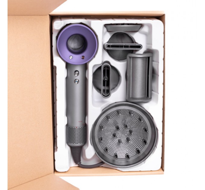 Фен стайлер для волосся 5 в 1 Supersonic Premium 1600 Вт 5 насадок, фіолетовий