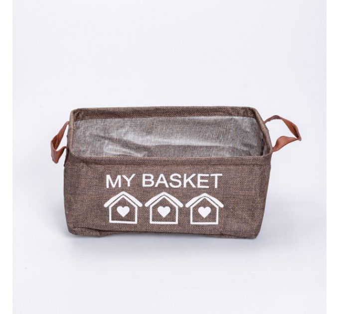 Органайзер для хранения вещей 30*20*14 см, коричневый