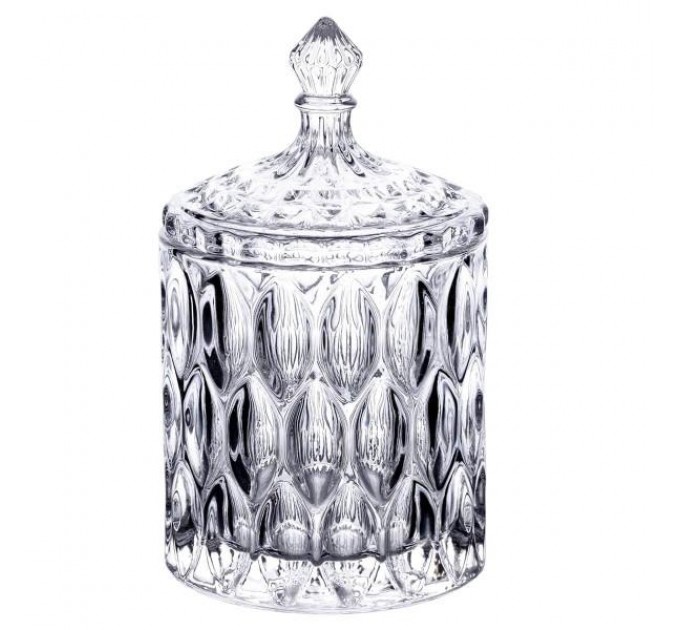 Цукерниця з кришкою із скла
