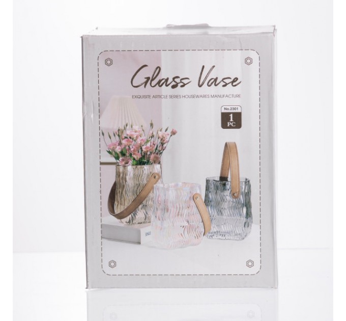 Ваза для квітів та декору Top Home 800 мл, карамель