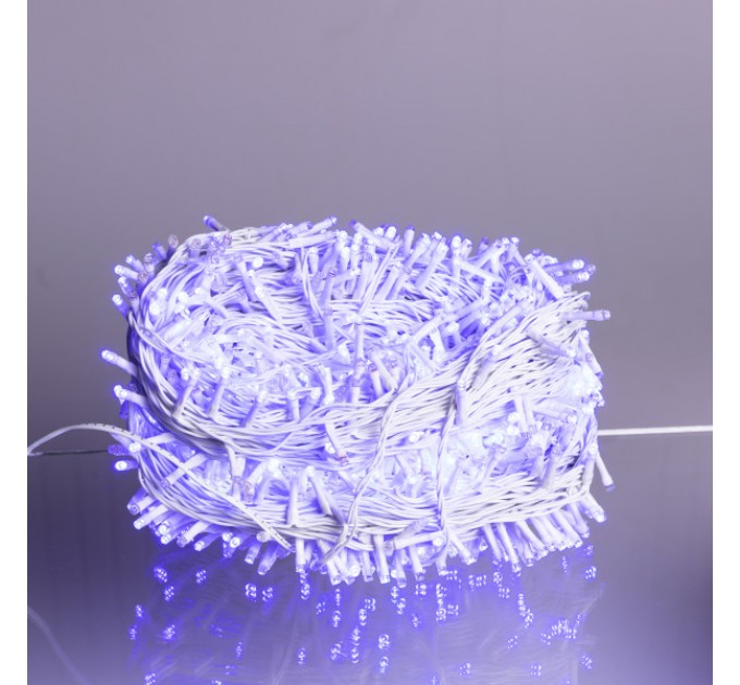 Гірлянда Нитка вулична 1000 LED 100 м біла, синій