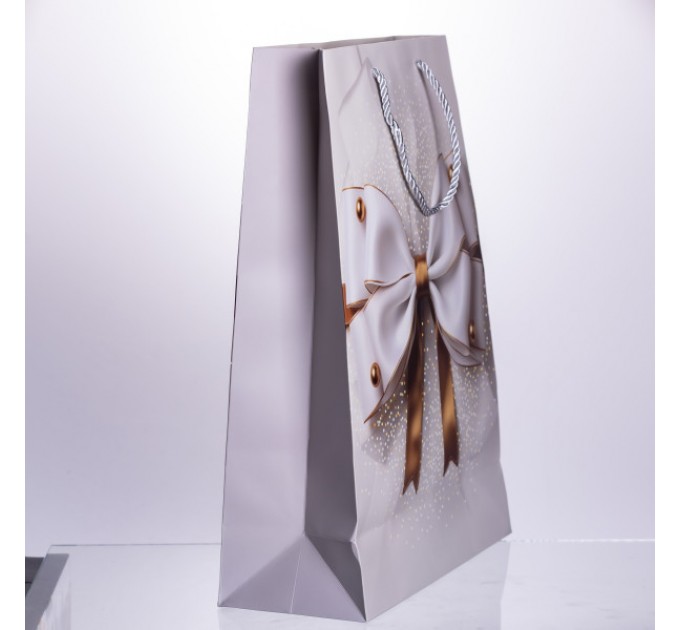 Подарунковий пакет з бантом 30*12*42 см 12 штук в упаковці