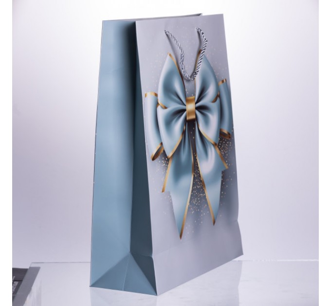 Подарунковий пакет з бантом 30*12*42 см 12 штук в упаковці