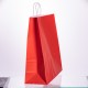 Подарунковий пакет 42*14*40 см крафтовий 12 штук в упаковці, червоний