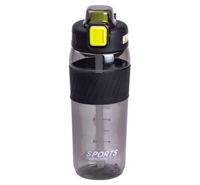 Пляшка для води Sports об'ємом 600 мл, чорний