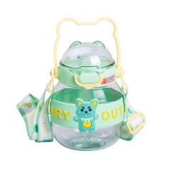 Дитяча пляшка для води 580 мл з ручкою, зелений