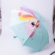 Детский зонт-трость механический с 3D-ушками сложный 89 см, мятный