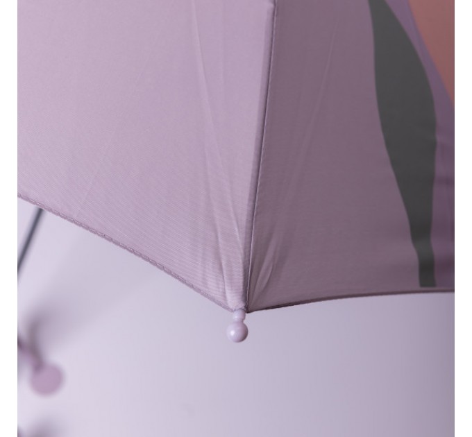 Детский зонт-трость механический с 3D-ушками сложный 89 см, фиолетовый