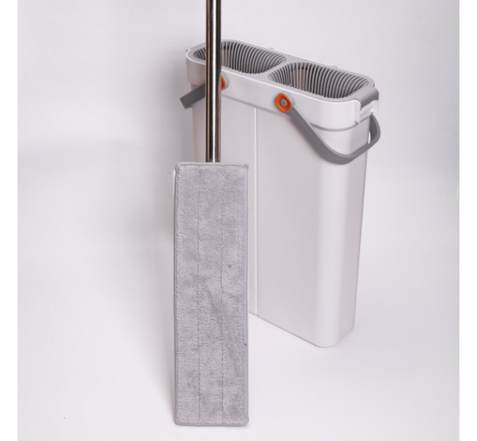 Комплект для прибирання швабра+відро з 2 відсіками